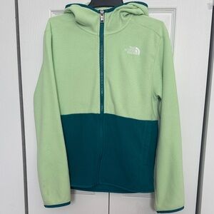 The North Face Kids' Mint and Teal Fleece Hoodie - LIKE NEW